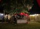 Backyard showcasing a covered seating area with well-maintained privacy fence at 195 E Vine St, Bartow, FL 33830