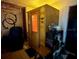Sauna room, featuring a traditional wooden sauna and a fan at 195 E Vine St, Bartow, FL 33830