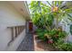 Exterior walkway with tropical vegetation at 2202 Starboard, Winter Haven, FL 33881