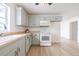 Updated kitchen featuring modern appliances, light-colored cabinets, and wood countertops at 2409 E Civitan Ave, Lakeland, FL 33801