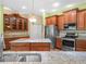 Granite counters and stainless steel appliances complete this well-appointed kitchen at 4004 Sable Loop Dr, Lake Wales, FL 33859