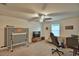 Spacious bonus room with a ping pong table, tv, and couch is perfect for entertaining or relaxing at 4400 Trotters Way, Lakeland, FL 33801