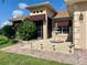 Well-maintained home with a decorative fountain and landscaped front yard, showcasing curb appeal at 5005 Pebble Beach Blvd, Winter Haven, FL 33884
