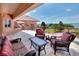 Spacious outdoor balcony with seating and water views at 501 Adams Barn Rd, Auburndale, FL 33823