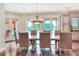 Dining room with seating for six and patio access to pool area at 501 Adams Barn Rd, Auburndale, FL 33823