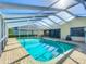 The pool features clear blue water, a screened enclosure, and brick pavers at 560 Saint Andrews Rd, Winter Haven, FL 33884