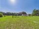 A view of the property showing grassy field with green grass and scattered shade trees at 14191 Se 25Th Ave, Summerfield, FL 34491