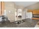 Open kitchen featuring granite countertops and stainless steel sink at 151 Hideaway Beach Ln, Kissimmee, FL 34746