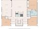 Floor plan featuring primary bedroom, living room, kitchen, dining area, bedroom, hall, and laundry at 1540 N Lake Mirror Nw Dr, Winter Haven, FL 33881