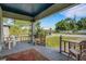 Relaxing front porch with comfortable seating, classic columns, and a view of the peaceful neighborhood at 165 E Pierce St, Lake Alfred, FL 33850