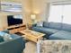 Comfortable living room featuring a sectional sofa, modern decor, and natural light at 263 Reserve Dr, Davenport, FL 33896