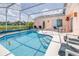 Inviting screened-in pool with outdoor seating, perfect for relaxation and entertaining at 263 Reserve Dr, Davenport, FL 33896
