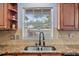 Close-up of a kitchen sink and granite counters with window view at 320 Boger S Blvd, Lakeland, FL 33803