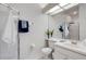 Bathroom with shower and tub, featuring bright tile, updated fixtures, and mirror at 351 Enclave Dr # 94, Lakeland, FL 33803