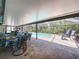 Relaxing screened pool area with ample seating and lush landscaping at 3705 Pine Cir, Lake Wales, FL 33898
