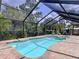 Inviting screened-in pool area with brick pavers, offering a serene and private outdoor retreat at 3705 Pine Cir, Lake Wales, FL 33898