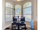 Bright breakfast nook with three arched windows and a round table for casual dining at 380 Niblick Cir, Winter Haven, FL 33881