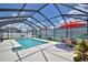 Sparkling screened pool featuring an outdoor dining area and sunny deck for entertaining and relaxation at 421 Riders Loop, Auburndale, FL 33823