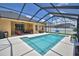 Large screened-in pool area with ample space for entertaining and lounging by the water at 421 Riders Loop, Auburndale, FL 33823