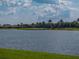 Scenic view of the lake with lush green grass and palm trees lining the shore at 4356 Ashton Club Dr, Lake Wales, FL 33859