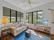 Bright living room with large windows offering scenic water views and comfortable seating at 4356 Ashton Club Dr, Lake Wales, FL 33859