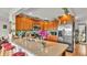 Charming kitchen with stainless steel appliances and granite countertops at 527 Duchess Dr, Lakeland, FL 33803