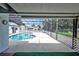 The backyard patio leads to the screened pool and is great for entertaining guests at 109 Dakota Ave, St Cloud, FL 34769