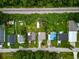 Bird's eye view displays the property's placement between a road and railway, surrounded by greenery at 2480 Avenue E Sw, Winter Haven, FL 33880