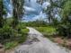 Gravel driveway leading to wooded area and the house beyond the trees at 3985 Mammoth Grove Rd, Lake Wales, FL 33898