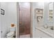 Modern bathroom with a glass-enclosed shower and updated vanity at 505 Adams View Ln, Auburndale, FL 33823