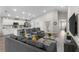 Open-concept living area combining the kitchen and living spaces for easy interaction and entertaining at 716 Vittorio Dr, Winter Haven, FL 33884