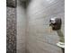 Detailed shot of the shower featuring elegant, neutral colored tile and modern fixtures at 7929 Ashley Pointe Dr, Lakeland, FL 33810