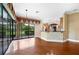 Gourmet kitchen with custom cabinetry, granite countertops, and professional appliances at 105 Woden Way, Winter Haven, FL 33884