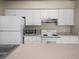 A functional kitchen featuring white appliances and ample cabinet space at 1102 Eagle Pond Dr # 1102, Winter Haven, FL 33884