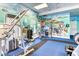 A gym with weight machines and exercise equipment, with a mural on the walls at 209 Andros Ave # 15301, Davenport, FL 33897