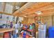 View of a shed's interior, well stocked with equipment and tools at 2252 Fox Run Rd, Lake Wales, FL 33898