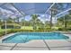 Relaxing screened pool area with views of the golf course at 2350 Paulette Dr, Haines City, FL 33844