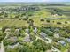 Aerial view of a home nestled in a lush, green landscape with nearby ponds and farmland at 2988 Sequoyah Dr, Haines City, FL 33844