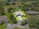 Aerial view of a well-maintained home with a spacious yard, highlighting its prime location in a residential area at 2988 Sequoyah Dr, Haines City, FL 33844
