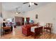 Cozy living area with a comfortable seating arrangement and vaulted ceiling at 348 Lake Suzanne Dr, Lake Wales, FL 33859