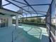 An in-ground pool sits inside of a screened in enclosure at 5340 Nicklaus Dr, Winter Haven, FL 33884