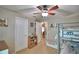 bedroom with bunk beds, carpet, and view to the hall at 6028 Hillside Heights Dr, Lakeland, FL 33812