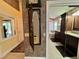 Hallway featuring a built-in ironing board and a view into the bathroom at 741 Canberra Rd, Winter Haven, FL 33884