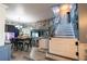 Inviting dining area featuring a wooden table, black chairs, and charming decor at 237 Manatee Rd, Winter Haven, FL 33884