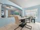Dining room with marble table, modern chairs, and natural light for enjoyable Gathering meals at 2538 Crown Ridge Cir, Kissimmee, FL 34744