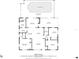 Detailed floor plan showcasing layout with kitchen, bedrooms, living spaces, and swimming pool at 2800 Sunset Nw Dr, Winter Haven, FL 33881