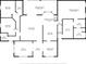 Detailed floor plan showcasing the layout of the home, including bedrooms, bathrooms, kitchen, living room, and screened porch at 2861 Pond View Dr, Haines City, FL 33844