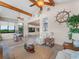 Spacious Florida room featuring tile floors, vaulted ceilings, and large windows at 4105 Limerick Dr, Lake Wales, FL 33859