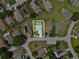 Aerial view of the home showcasing its well-maintained lawn and neighborhood setting at 419 Wellesly Dr, Davenport, FL 33897