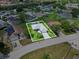 Aerial view of the home showcasing its location in a well-kept neighborhood at 419 Wellesly Dr, Davenport, FL 33897